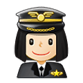 👩🏻‍✈️ Emoji Pilotin: helle Hautfarbe Samsung One UI 1.5.