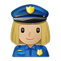Émoji 👮🏼‍♀️ Policière : Peau Moyennement Claire sur Samsung One UI 1.5.