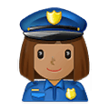 👮🏽‍♀️ Emoji Agente De Policía Mujer: Tono De Piel Medio en Samsung One UI 1.5.
