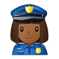 👮🏾‍♀️ Emoji Agente De Policía Mujer: Tono De Piel Oscuro Medio en Samsung One UI 1.5.