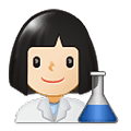 Émoji 👩🏻‍🔬 Scientifique Femme : Peau Claire sur Samsung One UI 1.5.