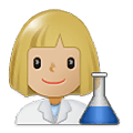 Émoji 👩🏼‍🔬 Scientifique Femme : Peau Moyennement Claire sur Samsung One UI 1.5.