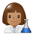 Émoji 👩🏽‍🔬 Scientifique Femme : Peau Légèrement Mate sur Samsung One UI 1.5.