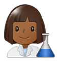 👩🏾‍🔬 Emoji Cientista Mulher: Pele Morena Escura na Samsung One UI 1.5.
