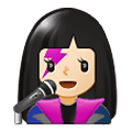 👩🏻‍🎤 Emoji Cantante Mujer: Tono De Piel Claro en Samsung One UI 1.5.