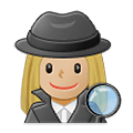 🕵🏼‍♀️ Emoji Detective Mujer: Tono De Piel Claro Medio en Samsung One UI 1.5.