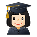 👩🏻‍🎓 Emoji Estudiante Mujer: Tono De Piel Claro en Samsung One UI 1.5.