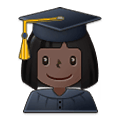 👩🏿‍🎓 Emoji Estudiante Mujer: Tono De Piel Oscuro en Samsung One UI 1.5.