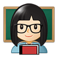 Émoji 👩🏻‍🏫 Enseignante : Peau Claire sur Samsung One UI 1.5.