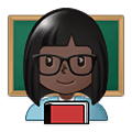 👩🏿‍🏫 Emoji Professora: Pele Escura na Samsung One UI 1.5.