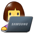 Emoji 👩‍💻 Tecnologa su Samsung One UI 1.5.