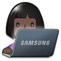 👩🏿‍💻 Emoji Tecnóloga: Tono De Piel Oscuro en Samsung One UI 1.5.