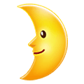 🌛 Emoji Luna De Cuarto Creciente Con Cara en Samsung One UI 1.5.