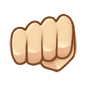 👊🏻 Emoji Puño Cerrado: Tono De Piel Claro en Samsung One UI 1.5.