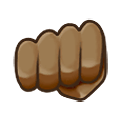 Emoji 👊🏾 Pugno Chiuso: Carnagione Abbastanza Scura su Samsung One UI 1.5.
