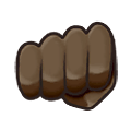 Emoji 👊🏿 Pugno Chiuso: Carnagione Scura su Samsung One UI 1.5.