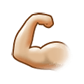 💪🏼 Emoji Bíceps Flexionado: Tono De Piel Claro Medio en Samsung One UI 1.5.