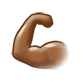 💪🏾 Emoji Bíceps: Pele Morena Escura na Samsung One UI 1.5.