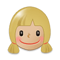 Emoji 👧🏼 Bambina: Carnagione Abbastanza Chiara su Samsung One UI 1.5.