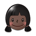 👧🏿 Emoji Niña: Tono De Piel Oscuro en Samsung One UI 1.5.