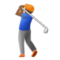 🏌🏾 Emoji Golfista: Tono De Piel Oscuro Medio en Samsung One UI 1.5.