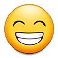 😁 Emoji Rosto Contente Com Olhos Sorridentes na Samsung One UI 1.5.