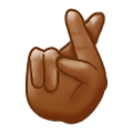🤞🏾 Emoji Hand mit gekreuzten Fingern: mitteldunkle Hautfarbe Samsung One UI 1.5.