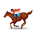 🏇🏾 Emoji Corrida De Cavalos: Pele Morena Escura na Samsung One UI 1.5.