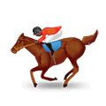 🏇🏿 Emoji Corrida De Cavalos: Pele Escura na Samsung One UI 1.5.