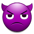 Emoji 👿 Faccina Arrabbiata Con Corna su Samsung One UI 1.5.