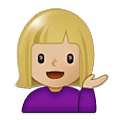 Emoji 💁🏼 Persona Al Punto Informazioni: Carnagione Abbastanza Chiara su Samsung One UI 1.5.