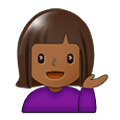 💁🏾 Emoji Persona De Mostrador De Información: Tono De Piel Oscuro Medio en Samsung One UI 1.5.