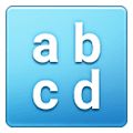 🔡 Emoji Eingabesymbol lateinische Kleinbuchstaben Samsung One UI 1.5.