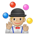 🤹🏼 Emoji Jongleur(in): mittelhelle Hautfarbe Samsung One UI 1.5.