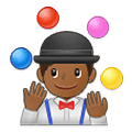 🤹🏾 Emoji Malabarista: Pele Morena Escura na Samsung One UI 1.5.