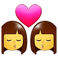👩‍❤️‍💋‍👩 Emoji sich küssendes Paar: Frau, Frau Samsung One UI 1.5.