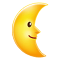🌜 Emoji Luna De Cuarto Menguante Con Cara en Samsung One UI 1.5.