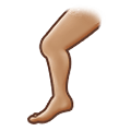 Emoji 🦵🏽 Gamba: Carnagione Olivastra su Samsung One UI 1.5.
