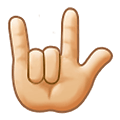 Emoji 🤟🏻 Gesto Ti Amo: Carnagione Chiara su Samsung One UI 1.5.