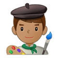 👨🏽‍🎨 Emoji Artista Plástico: Pele Morena na Samsung One UI 1.5.
