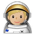 Emoji 👨🏼‍🚀 Astronauta Uomo: Carnagione Abbastanza Chiara su Samsung One UI 1.5.
