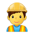 👷‍♂️ Emoji Obrero Hombre en Samsung One UI 1.5.