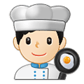 👨🏻‍🍳 Emoji Cozinheiro: Pele Clara na Samsung One UI 1.5.