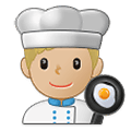 👨🏼‍🍳 Emoji Cocinero: Tono De Piel Claro Medio en Samsung One UI 1.5.