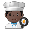 👨🏿‍🍳 Emoji Cozinheiro: Pele Escura na Samsung One UI 1.5.