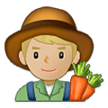 👨🏼‍🌾 Emoji Agricultor: Tono De Piel Claro Medio en Samsung One UI 1.5.