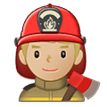 Émoji 👨🏼‍🚒 Pompier Homme : Peau Moyennement Claire sur Samsung One UI 1.5.