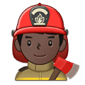 Emoji 👨🏿‍🚒 Pompiere Uomo: Carnagione Scura su Samsung One UI 1.5.