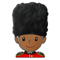 💂🏾‍♂️ Emoji Guardia Hombre: Tono De Piel Oscuro Medio en Samsung One UI 1.5.