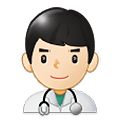 Emoji 👨🏻‍⚕️ Operatore Sanitario: Carnagione Chiara su Samsung One UI 1.5.